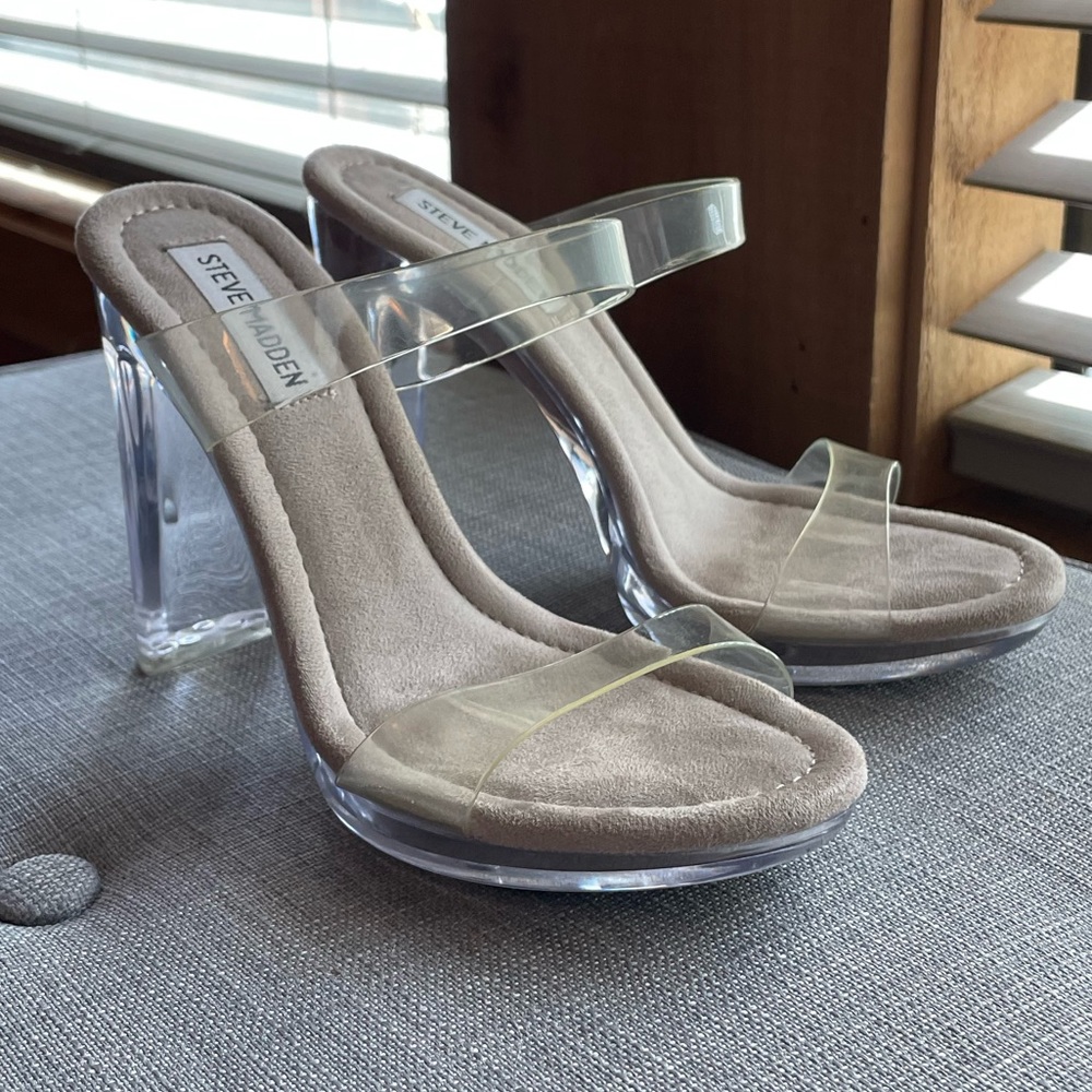 Steve Madden Glassy Clear heels
